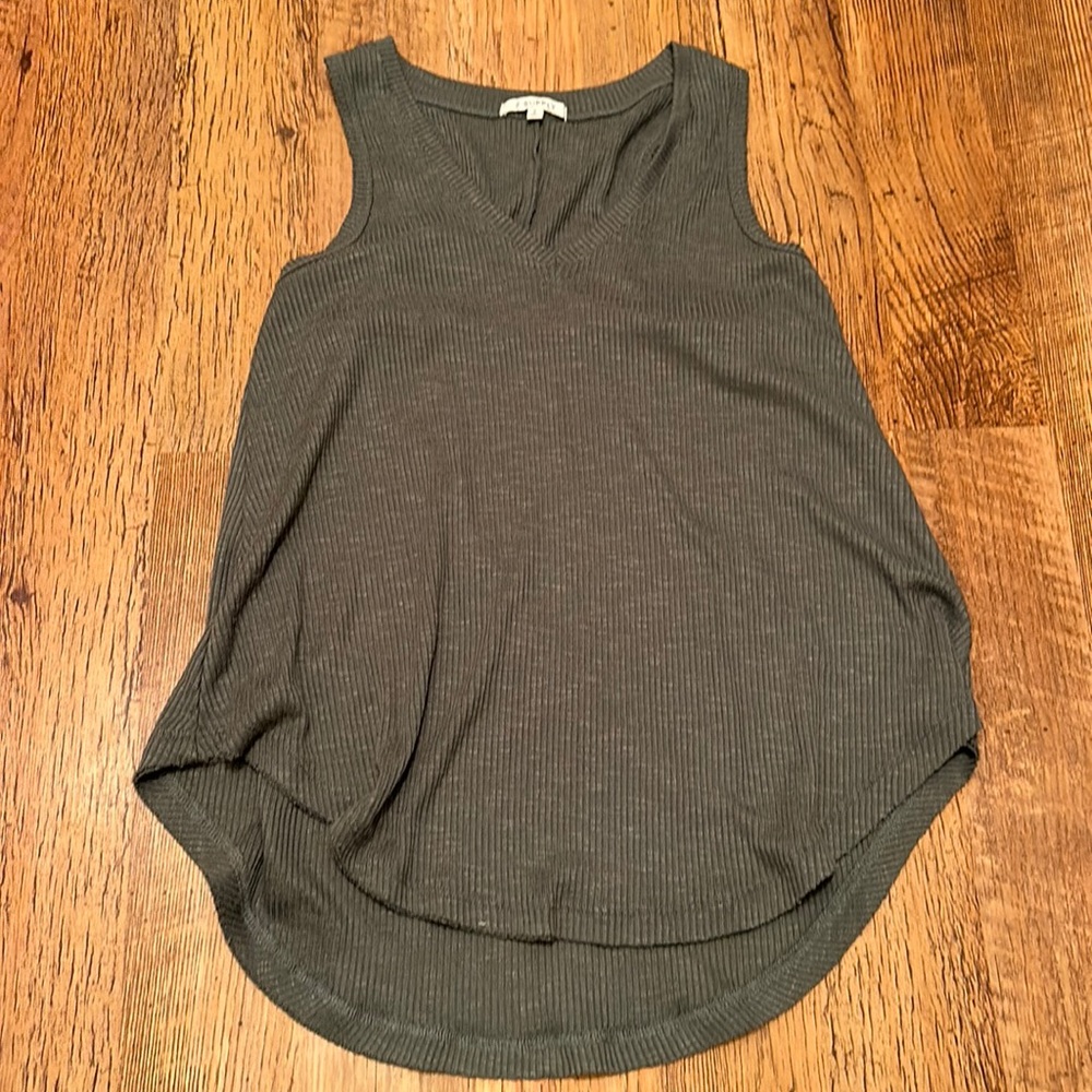 Z Supply Razor Back Flowy Green Tank